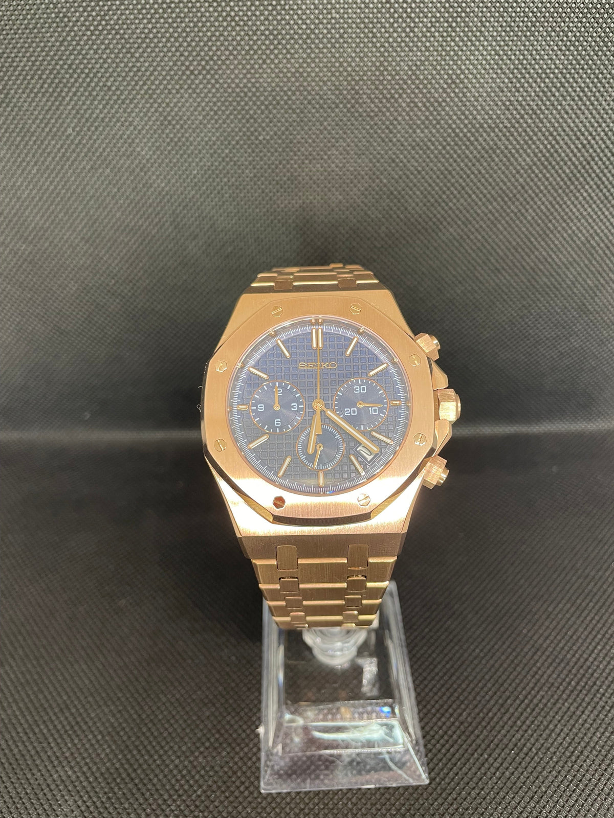 Seikoak | Chronograph Rose Gold Blue