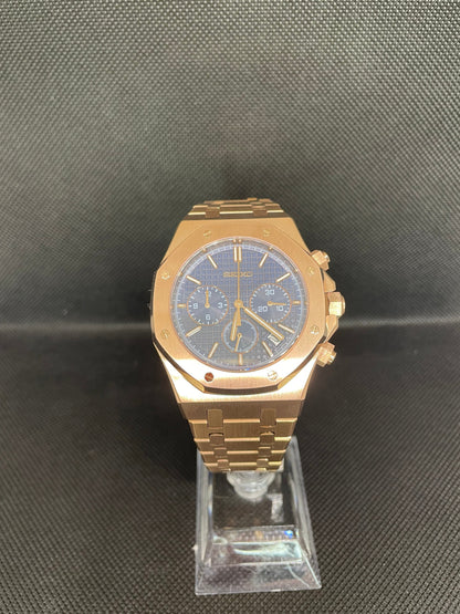Seikoak | Chronograph Rose Gold Blue