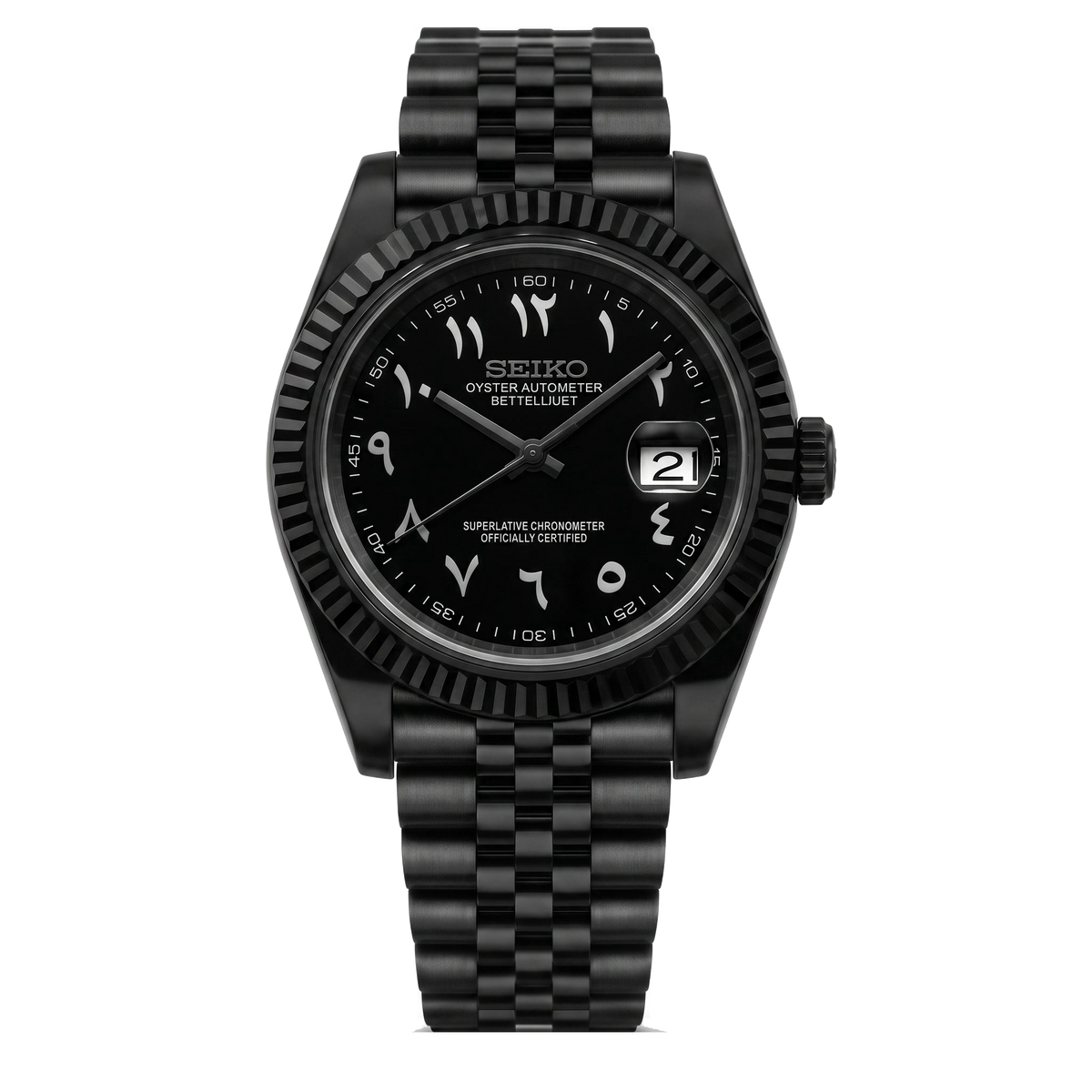 Seikojust | Arabic Full Black — Tokei Watches