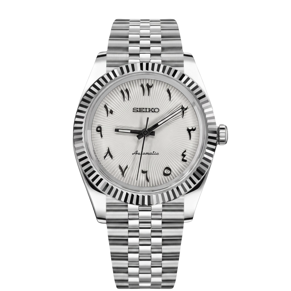 Seikojust | Gradient Arabic White Dial — Tokei Watches