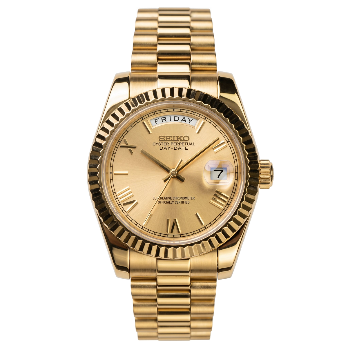 Seikodate | Yellow Gold President — Tokei Watches