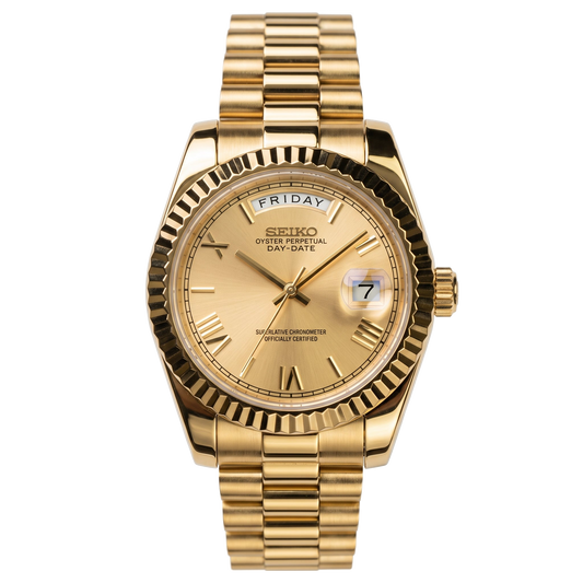 Seikodate | Yellow Gold President — Tokei Watches