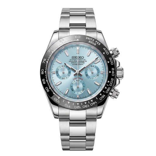Seitona | Ice Blue Bagette Diamonds — Tokei Watches
