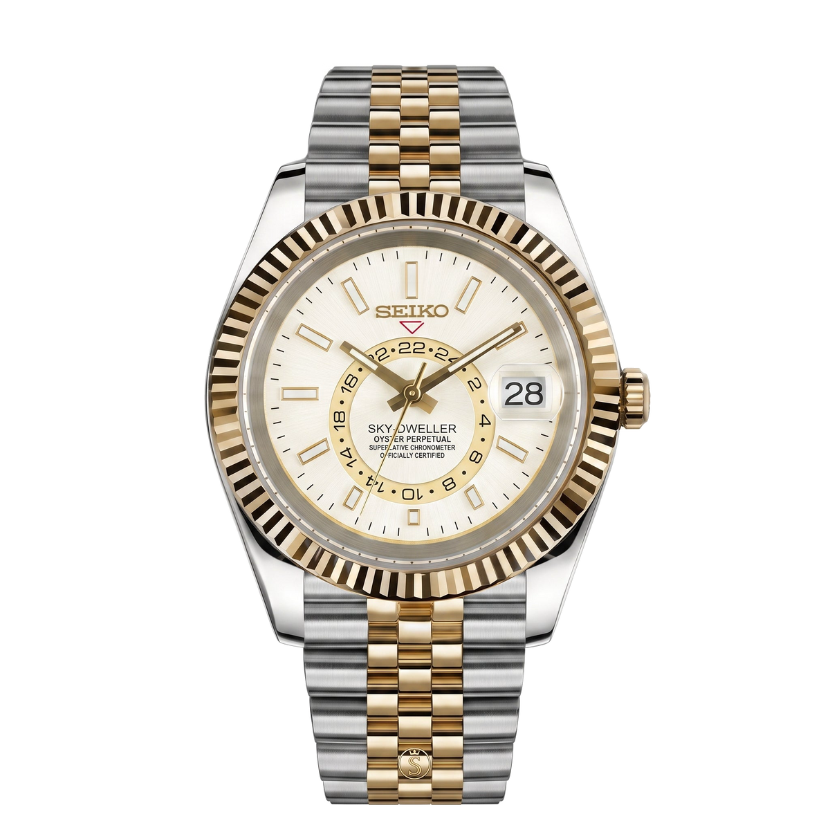 Skyteiko | White Two Tones — Tokei Watches