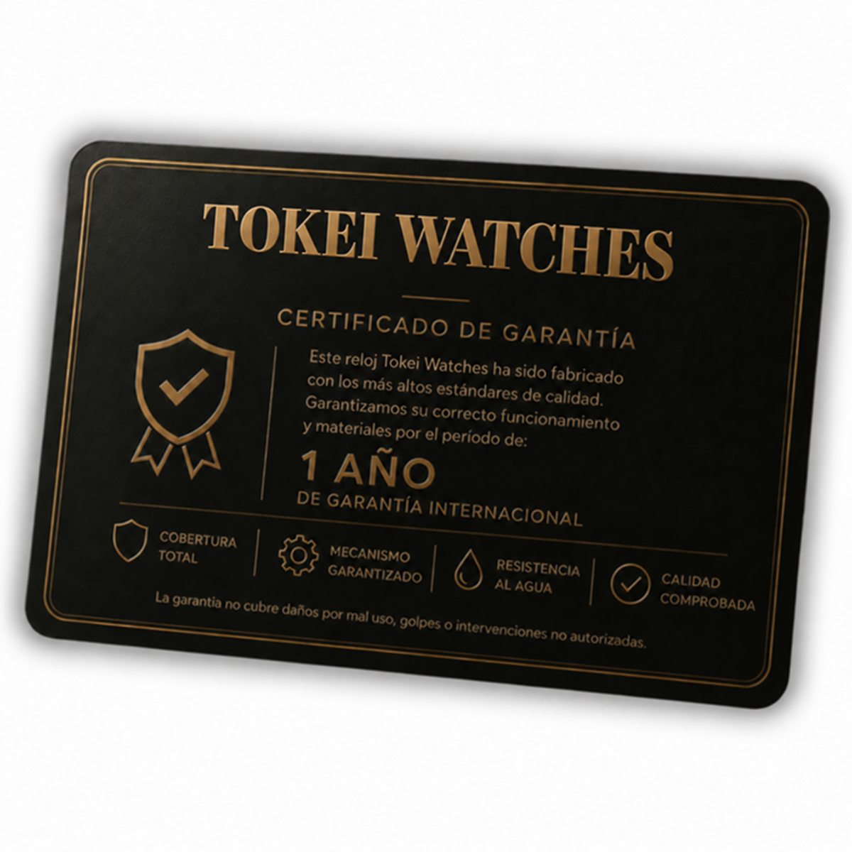 Certificado de garantía Tokei Watches